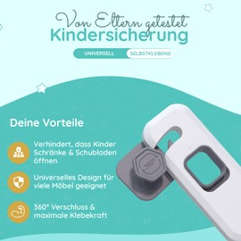 Child Lock Drawers & Cabinet Safety Baby - Children's Safety Cabinets, Fridge Child Lock - Drawer Protector Baby, Baby Cupboard Lock No Drilling Required