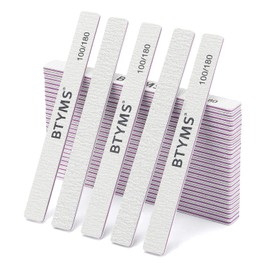BTYMS 30 Pcs 100/180 Grit Nail Files and Buffers Professional Double Sided Emery Boards Manicure Tool for Acrylic Nails