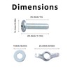 30 Sets 1/4"-20 x 1 Screws Bolts with Wing Nuts