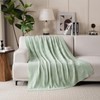 Loussuder Knit Throw Blanket, Sage Green Checkered Throw Blanket for