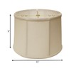 HomeRoots 13" Off White Throwback Drum Linen Lampshade