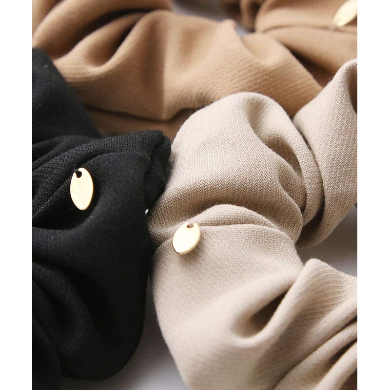 VINGTAINE HS-149-LGY- Basic Color, Scrunchie, Plain, Office, Work, Classic, Petite
