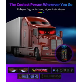 Ojos LED para Carro 52 in *7.48 in Extra-Large Devil Eyes Light for Truck Windshield, Remote + APP Dual Control, Customizable LED Eyes for Car Windshield