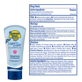 Banana Boat Light As Air Sunscreen Lotion SPF 50 Twin Pack | Lightweight & Non-Greasy Lotion Sunscreen SPF 50, Sunblock, Oxybenzone Free, 6oz each