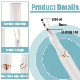 Tomedeks White Eyelash Curler, Electric Heated lash Curler