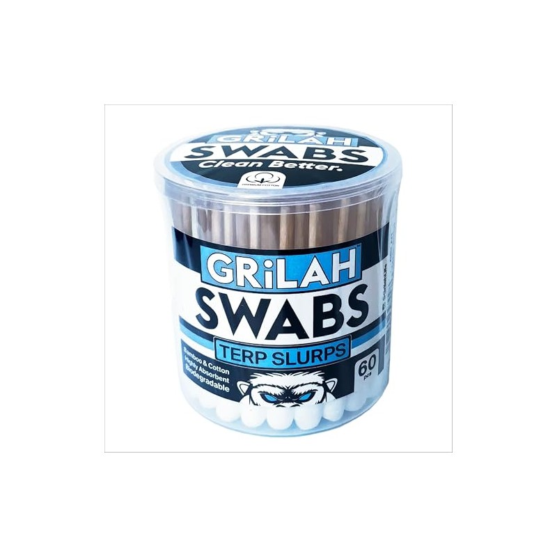 GRiLAH Terp Slurp Swabs | Eco-Friendly Cotton Buds | Bamboo