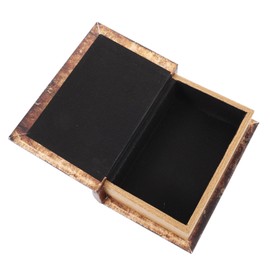 Kichvoe Vintage Faux Book Shaped Jewelry Keepsake Box Key Storage Prop Retro Bookshelf Decoration Compact and Discreet Design for Organizing Accessories and Trinkets Unique Craftsmanship