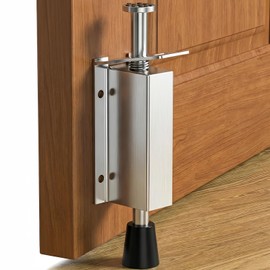 Kickdown Foot-Operated Door Stopprer, Stainless Steel