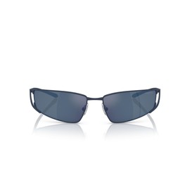Arnette Men's AN3093 The Junction Rectangular Sunglasses, Matte Dark Blue/Blue Mirrored Blue, 64 mm