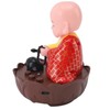 Musical Nodding Monk Figurine Decoration Moving Head Buddha Statue with
