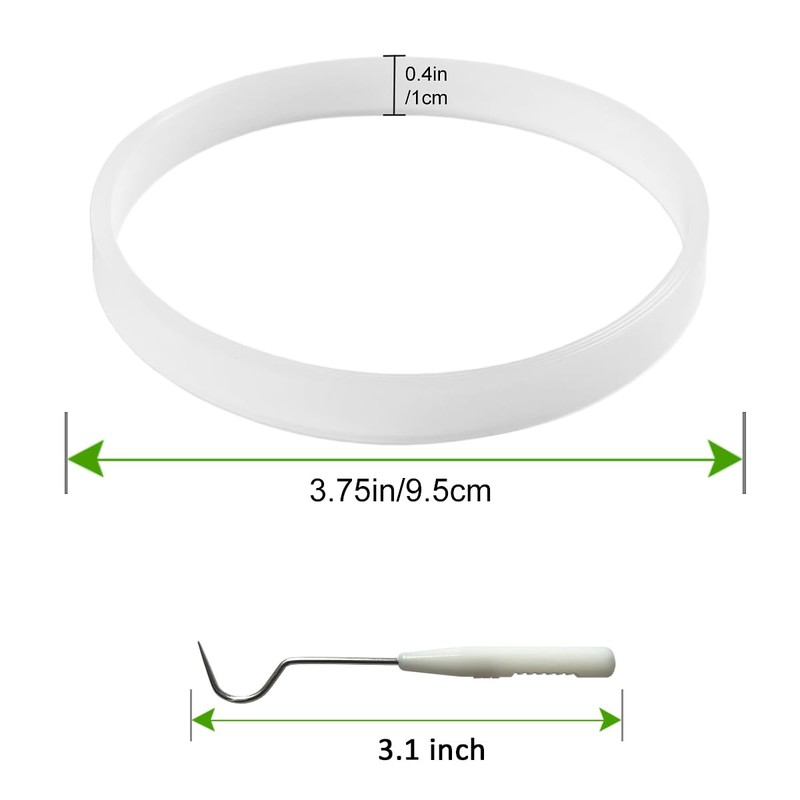 3 Pack Rubber Gaskets Replacement，BEBEEPOO Rubber Gaskets 3.94 inch Sealing