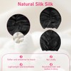 AOOWU 100% Mulberry Silk Sleep Cap, Non-Slip Adjustable Silk Hat,