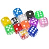 SmartDealsPro 10-Pack D6 Six Sided 16mm Transparent Dice Die for