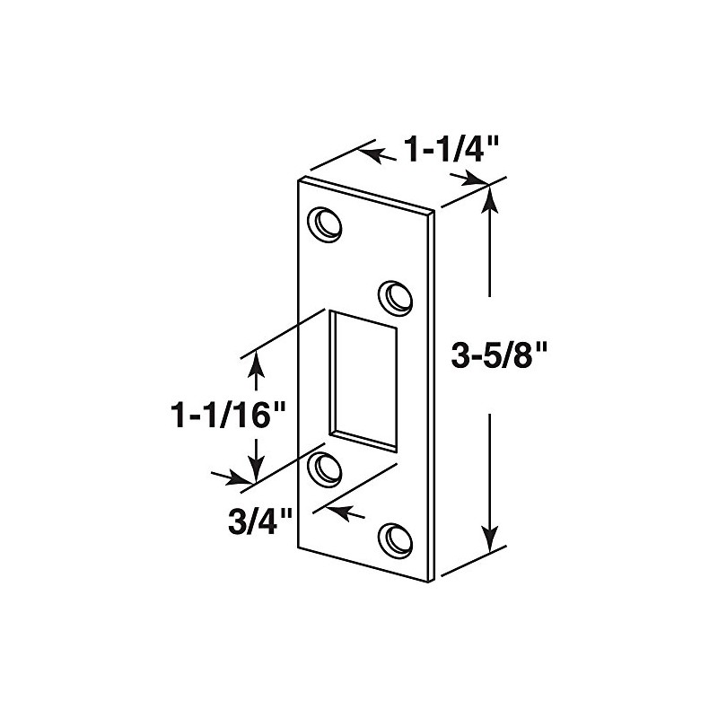 Prime-Line E 2285 Antique Brass Plated, High Security Deadbolt Strike