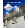 4 Pack White Solar Powered Gutter Lights Outdoor Decorative Waterproof