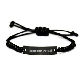 1 Corinthians 10 33 Bracelet 1 Corinthians 10:33 Gift Bible Verse Jewelry 1st Corinthians Stainless Steel Bracelet