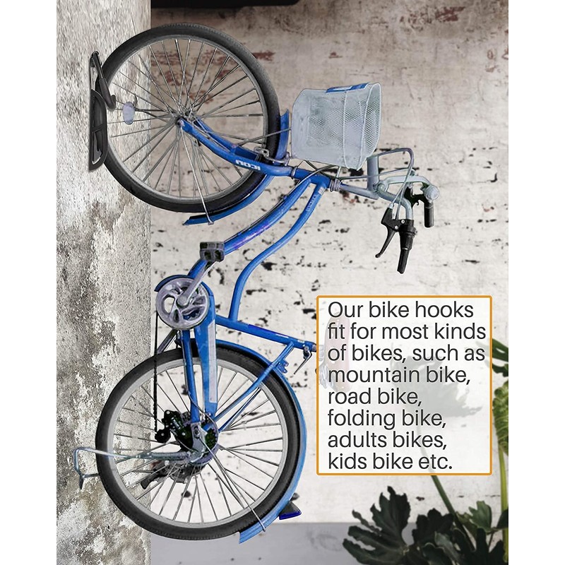 Soporte De Gancho Fijo para Colgar Bicicletas con Protector De