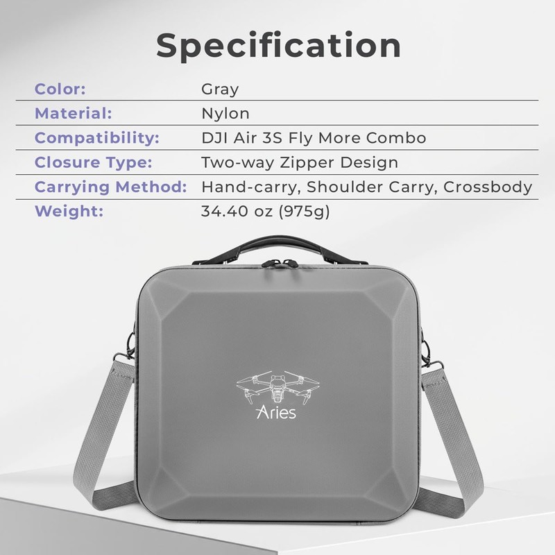 Aries Carrying Case for DJI Air 3S Fly More Combo,