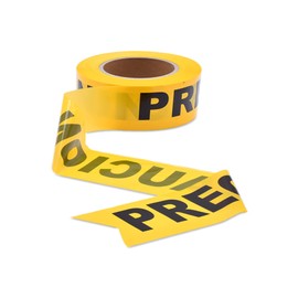 Cinta de Seguridad Señalización Delimitadora Delimitante Amarillo Rojo 3 Pulgadas Precaución Prohibido El Paso Peligro (PRECAUCIÓN)