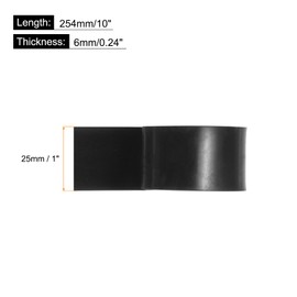 MECCANIXITY Solid Rubber Sheet 1/4" Thick x 1" Wide x 10" Long, Anti-Slip Neoprene Rubber Roofing Material for Gaskets DIY Material, Pads, Seal, Bumpers