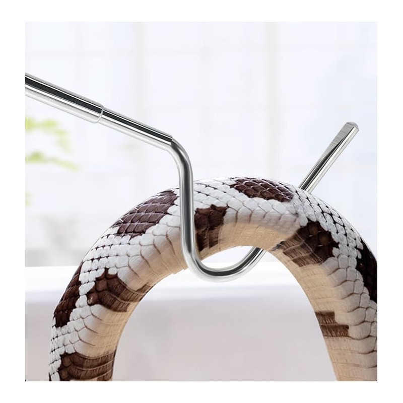 LALOCAPEYO 1 Pcs Stainless Steel Snake Catcher Telescopic Reptile Capture