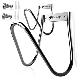 JBscoop Garden Hose Holder Stainless Steel Small Wall Mount Garden Hose Hook, Ideal for Water, Air, Hydraulic Hose, Ropes, Extension Cords Heavy Duty & Rust Proof Large Set of 2
