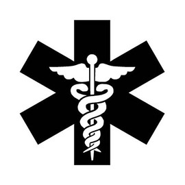 Ranger Products Medical Symbol Caduceus - Decal Sticker, Die Cut Vinyl Decal for Windows, Cars, Trucks, Tool Boxes, laptops, MacBook - virtually Any Hard, Smooth Surface