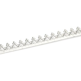 CRAFT WIRE - Alambre de plata de ley 925 con diseño de corazón invertido, duro, decorativo, tira de bisel