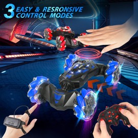 XAMIMM Remote Control Car, Gesture Sensing RC Stunt Car, 4WD Offroad for Rotating, 2.4 Ghz Remote Control and Hand Controlled Twist Cars,Transform RC Cars, Toy Presents for Boys and Girls Age 6-12