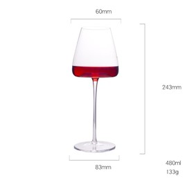 HALAWAKA Lead-Free Crystal Concave Bottom Red Wine Glasses Goblet（2PC - Black Bow Tie Crystal Wine Glass Champagne Glasses Bordeaux Cocktail Glass Cup