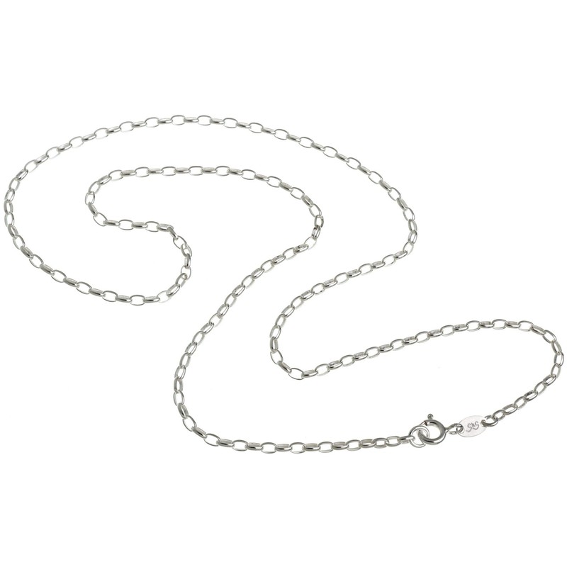 925 Silver Round Anchor Chain, Silver Chain 2.3 mm Width