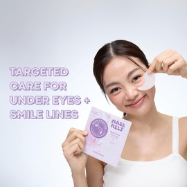 TONYMOLY Mask Melt Multi-Zone Targeted Hydrogel Patches – Eyes Or Smile Lines – Collagen + Peptides – Firming Overnight Care – 1 Pair