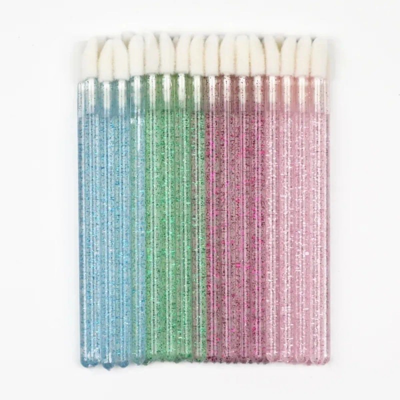 Lip Brush Glitter Desechable Pestañas Labios Microblanding F