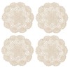 Aernajialin 4 PCS Vintage Crochet Doilies 8 Inches Round Cotton