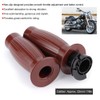 2pcs 7/8in Retro Rubber Throttle Handlebar Non-Slip Handle Grip Universal