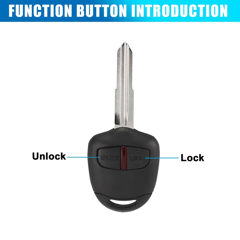 X AUTOHAUX Car Remote Control Key Replacement 3 Buttons 433MHz