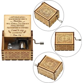 CAMKONG Mothers Day Gifts from Daughter Gifts for Mom from Sun Mom Gifts for Mothers Day You are My Sunshine Wooden Music Box, Laser Engraved Retro Wooden Sunshine Music Box