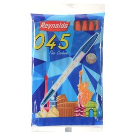 Set of 10 Reynolds 045 fine carbure Non smudge ball Point pens RED