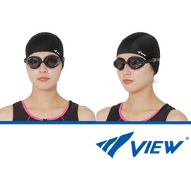[View] V830YSA BK Swimming Goggles, Made in Japan, Natural Wear and Panda Trace Resistant, 3D Face Pad, Women's, Fitness Goggles, Anti-Fog with Just Rub