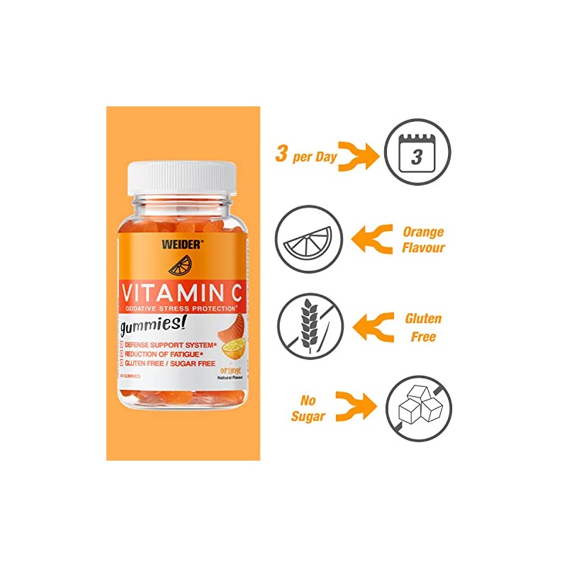 Weider Weider Vitamin C Gummies - Reduces Fatigue and Supports
