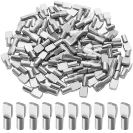 120 Pcs 5mm Stainless Steel Shelf Pegs Pins, Nickel Plated Shelf Support Pin, Silver Cabinet Shelf Pegs, Shelf Brackets Pins Holders Pegs, Fits 5mm Holes for Shelves, Cupboard, Bookshelf, Closet