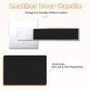 Probrico Heavy Duty Square Door Handle with Black Leather Hand