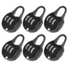 Password Padlock,6pcs 3 Digit Combination Lock Luggage Lock Portable Security