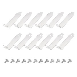 MECCANIXITY 12PCS Silvery White PCI Slot Cover Dust Filter, 8cm Blanking Plate Ventilation Deflector Bracket Expansion for Computer Cases