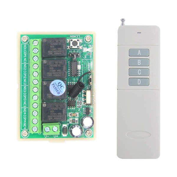 12V 1000m Long Distance 4 Channels Wireless Remote Control Switch