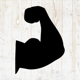 6 in Fitness Sticker - Bodybuilding Running Sport Barbell Gym Dumbbells Yoga Muscle Bar - Vinyl Decal for Wall Car Home Bike Bottle Phone Laptop DWSV1986