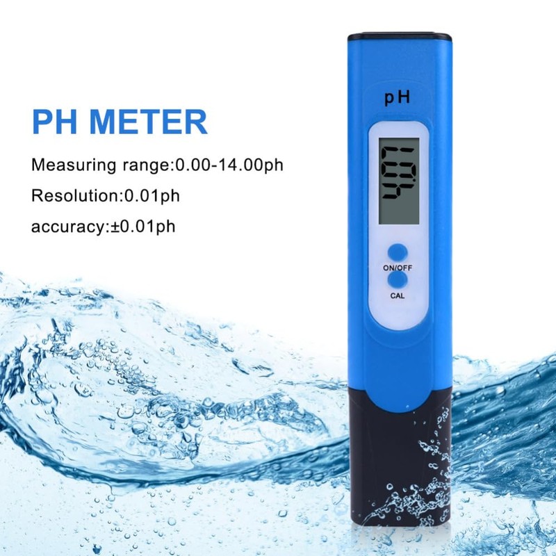 SagaSave 1Pcs pH Meter, 0.00-14.00 pH High Precision pH Pen,