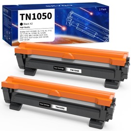 TN1050 Toner Compatible with Brother TN-1050 TN1050 for DCP-1510 DCP-1610W DCP-1612W DCP-1512 MFC-1910W MFC-1810 HL-1110 HL-1212W HL-1210W HL-1112 (Black, Pack of 2)