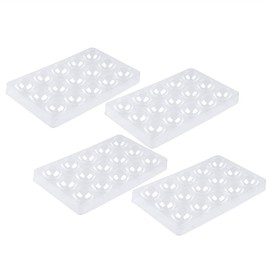 Yardwe 4 unidades de 15 cavidades de azúcar de flores de fondant de plástico para moldear fondant y formar fondant