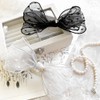 (2 types) Burnaby Feminine Chiffon Big Wide Hairpin Black /